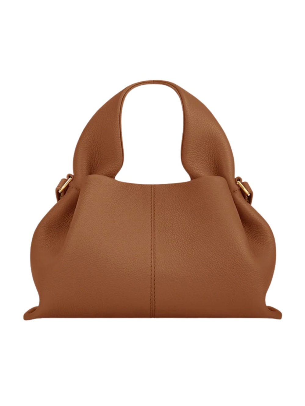 Polène Numéro Neuf Mini Camel Graine Leather Bag